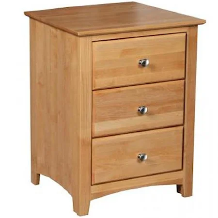 Night Stand with 3 Drawers